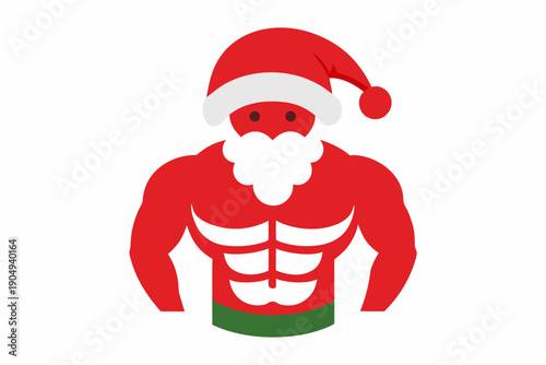 Christmas santa cap pecs vactor white background 