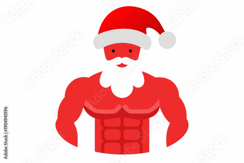 Christmas santa cap pecs vactor white background 