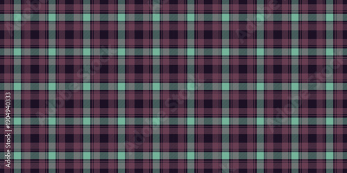 Trend textile seamless plaid, canadian pattern vector tartan. Repetitive fabric check texture background in black and pink colors.