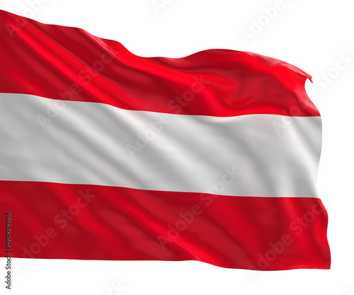 Free Download Realistic 3D render of the Austria national flag, high quality fabric texture - GFXLoad