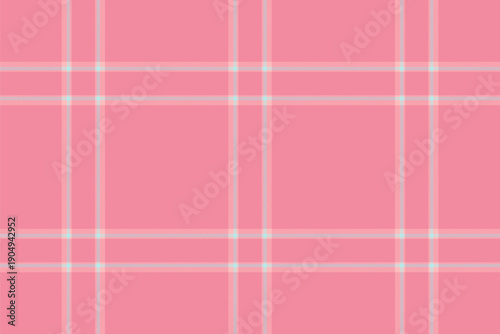 Motif pattern plaid background, cute tartan texture check. Inspiration vector fabric textile seamless in light and red colors.