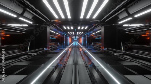 Abstract process automation loop, clean directional movement animation background