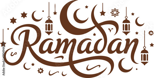 arabic ramadan kareem calligraphy lettering ramadhan greeting text for ramzan mubarak with lantern islamic pattern background	