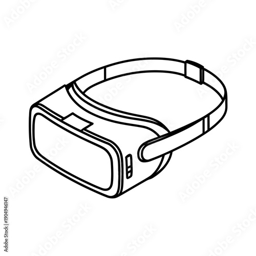 virtual reality vr headset icon, minimalist gaming goggles vector illustration, ranked titles concept, hierarchy technology symbols, premium immersion levels for modern gaming and digital experience d