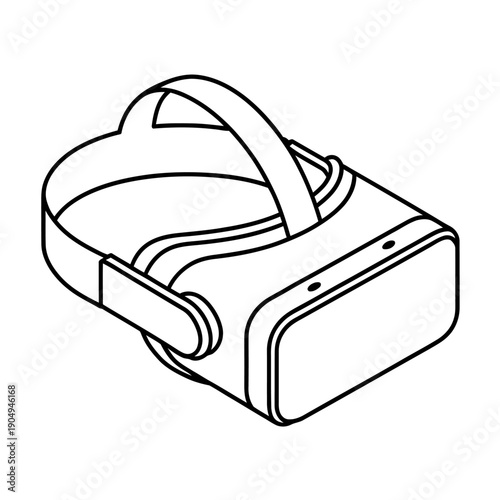 virtual reality vr headset icon, minimalist gaming goggles vector illustration, ranked titles concept, hierarchy technology symbols, premium immersion levels for modern gaming and digital experience d