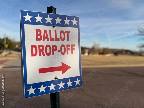 Voting Polling Place Election Ballot Drop Off Sign