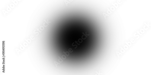 Fotografía Soft dark circle shadow on transparent background, blurred abstract element for