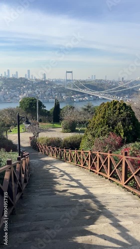 Istanbul bosphorus landscape and bridge view