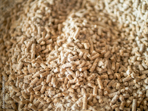 Detailed texture of pig feed. Animal food background used in pig farming and livestock production, ideal for agriculture, animal nutrition, and agribusiness concepts.
