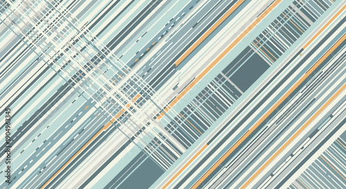Abstract Intersecting Diagonal Lines Pattern in Muted Colors.