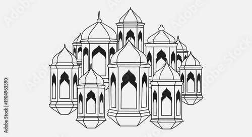 Elegant Lanterns A Collection of Ornate Islamic Light Fixtures.