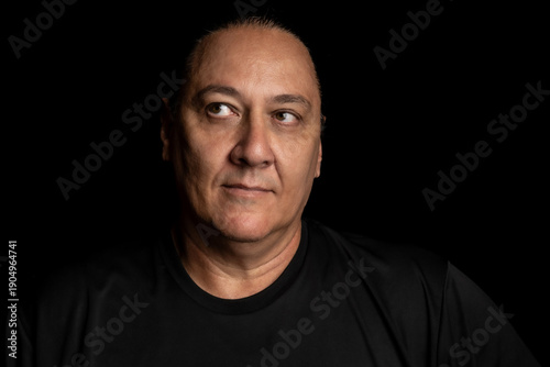 Young Brazilian gentleman, photo of a young gentleman from Brazil, black background, selective focus.