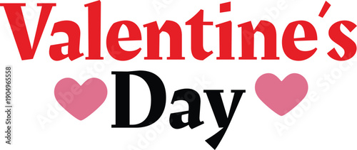 Wallpaper Mural Valentine’s Day typography text on plain white transparent isolated background for card, shirt, hoodie, sweatshirt, apparel, tag, mug, icon, poster or badge Torontodigital.ca