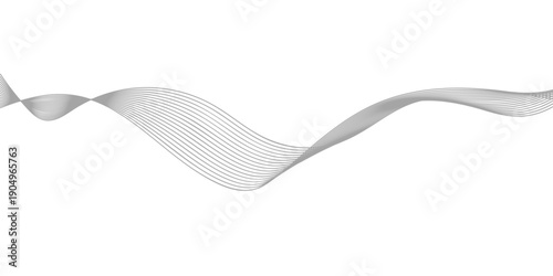 3d rendered illustration of a blue vector wave pattern and metal kitchen utensil objects like a spoon or fork with curved lines and an abstract rubber band isolated on a white background
