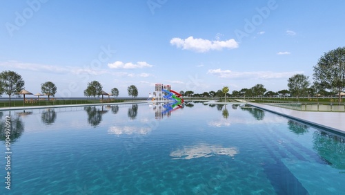 Swimming pool in the park