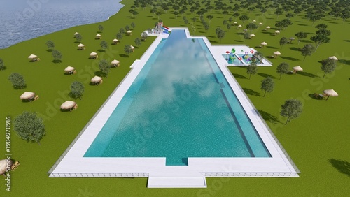 Swimming pool in the park