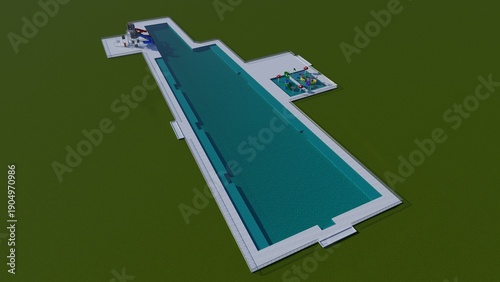 Swimming pool in the park