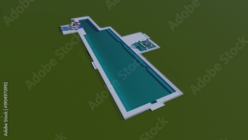 Swimming pool in the park