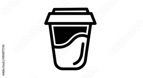 Coffee cup graphic isolated on white