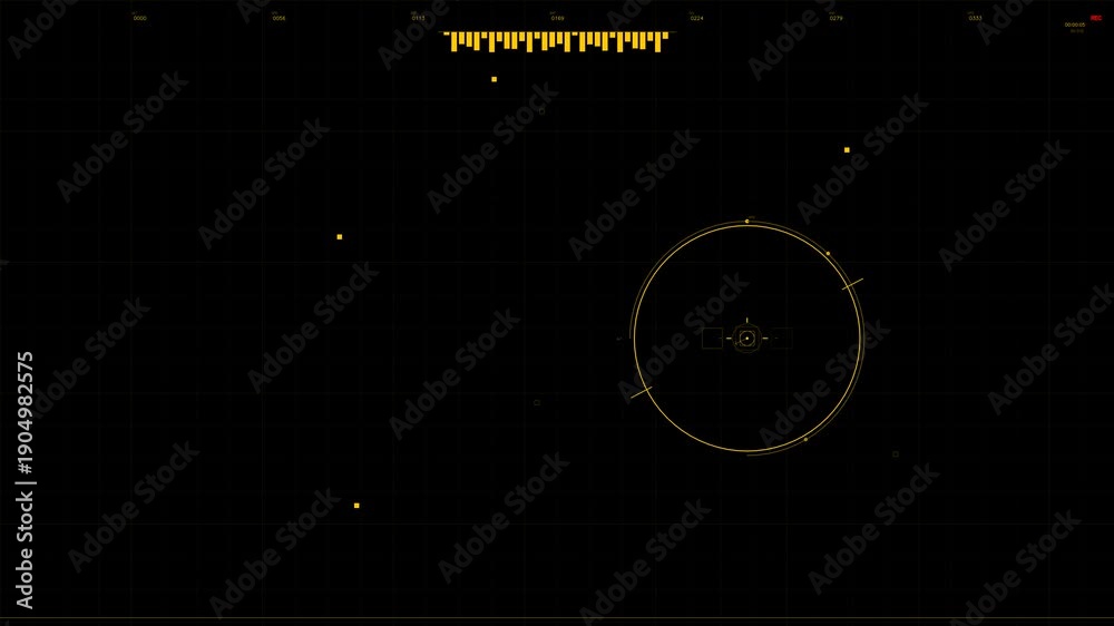 custom made wallpaper toronto digitalHud interface animation for video creators and websites showing various graphics and elements on a dark background
