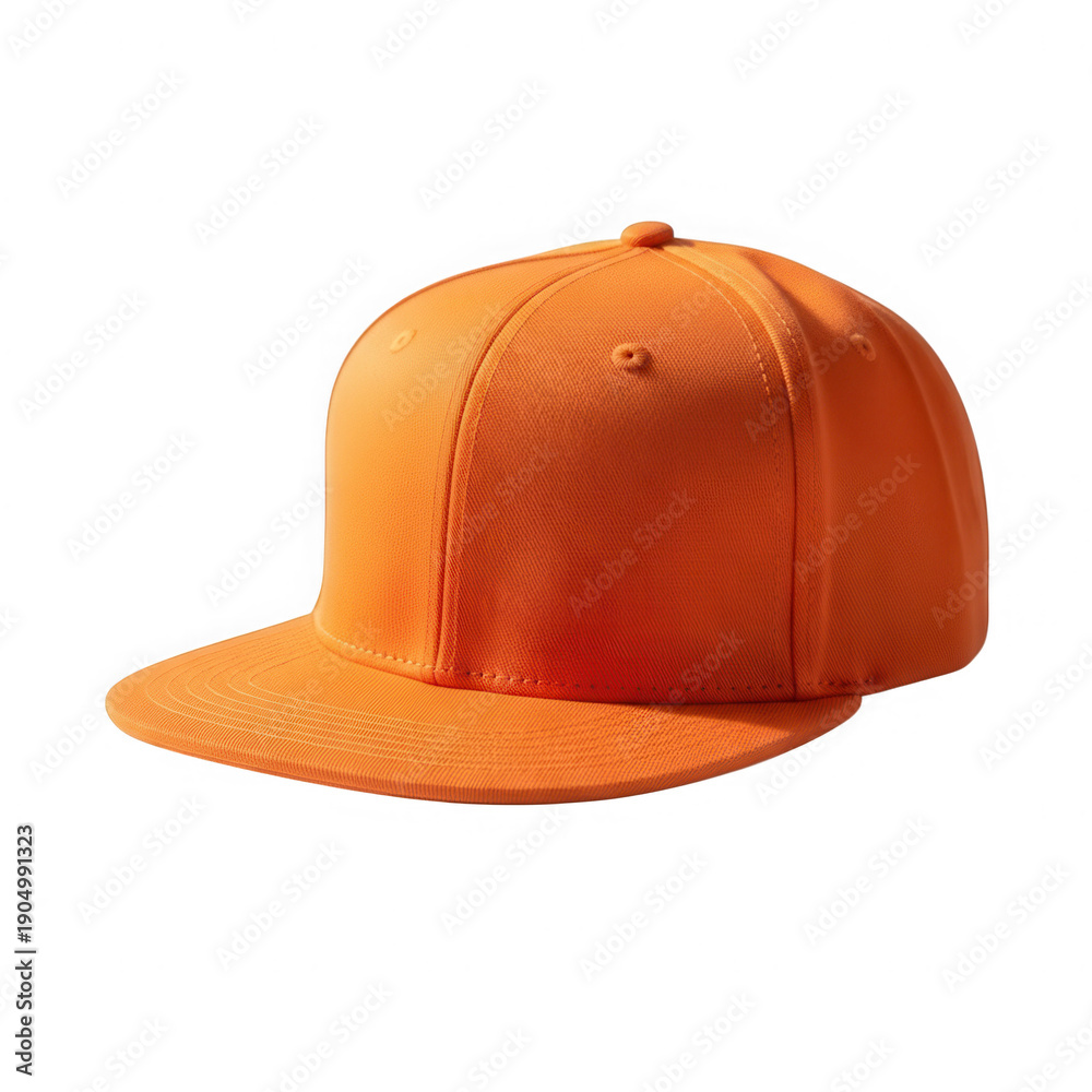 Fototapeta premium An orange baseball cap on a white background isolated on transparent background
