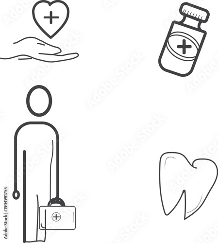 doctor and patient  Supply Chain Week Geometric shape pattern background, banner,  design template is observed every year during October, to raise awareness about the mission. EPS FILE