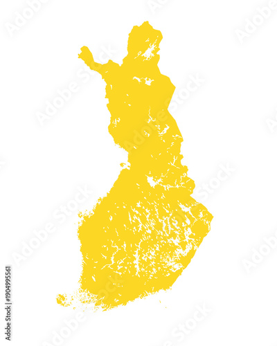 Map of Finland, sign silhouette. World Map Globe. Vector Illustration isolated on white background. Europe continent.