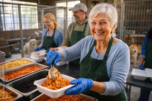 Wallpaper Mural Volunteers Serving Hot Meals at Animal Shelter Kitchen Torontodigital.ca