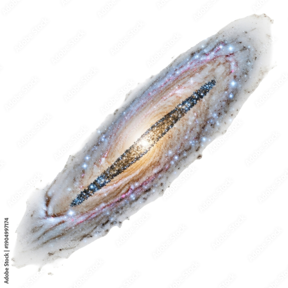 Obraz premium Galaxy NGC 891 with Dust Lane