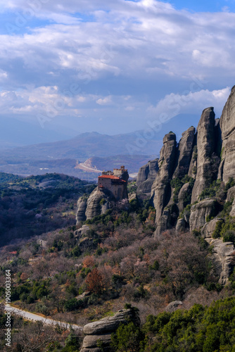 Meteora is a rocky region w...