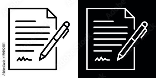 Agreement icon in line design, editable stroke icon, vector illustration design.