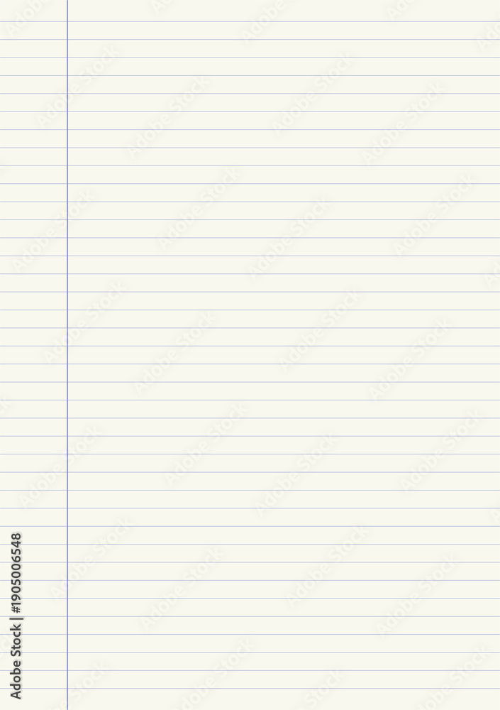 Fototapeta premium Minimalist Ivory Lined Paper Sheet for Notes and Writing.