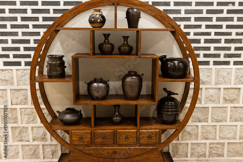 Decorative urns in a hotel in Incheon