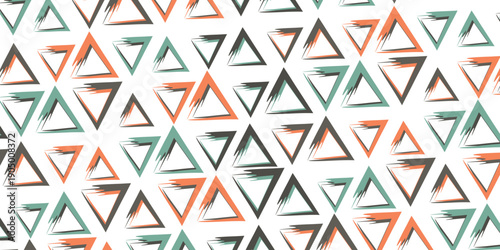 Triangle decoranive art backgrounds. Polygonal rainbow mosaic abstract vector illustration. Triangular simple pattern. Template geometric design for poster, banner, card.