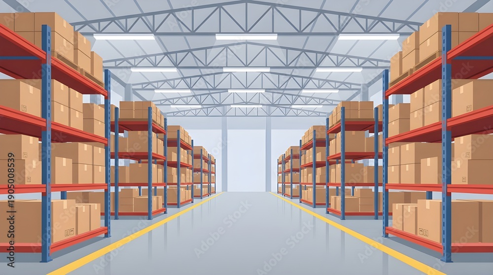 Fototapeta premium freight containers in the warehouse
