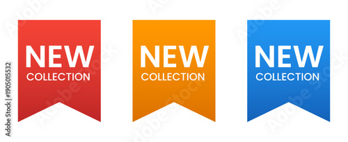 Vibrant colorful gradient banners for new collection launches and retail store advertising