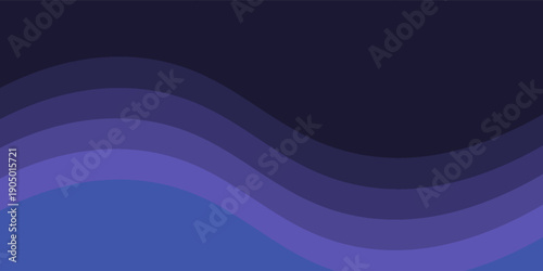 Vector blue line background curve element with black space for text and message design, overlapping layers