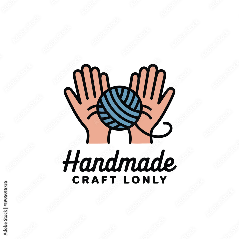 Fototapeta premium Hands carefully holding a ball of yarn signify creative crafting.