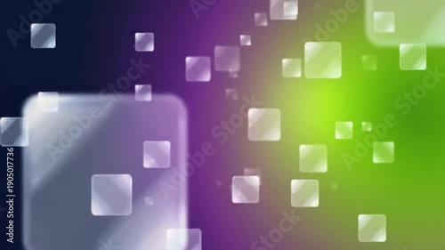 Abstract Gradient Background with Floating Translucent Squares, modern tech backdrop concept
