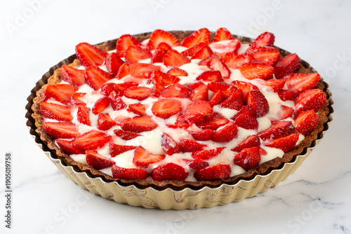 Delicious strawberry pie or...
