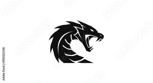 Dragon head silhouette symbol