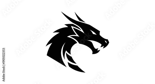 Dragon head silhouette symbol
