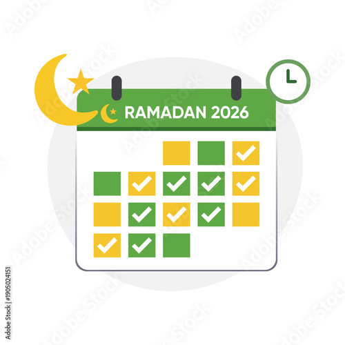 ramadan Kareem, Eid Mubarak Greeting Line icon minimal and simple vector design with beautiful Glowing Lantern and elegant crescent moon star for background and Banner