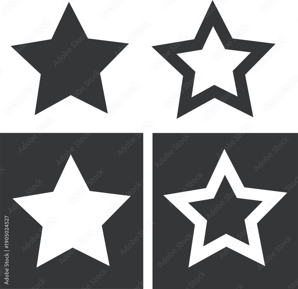 Obraz premium Star hand drawn vector illustration