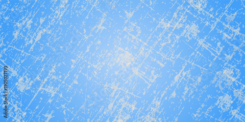 Winter blue background with a hockey scratched ice texture.Vector ilustration