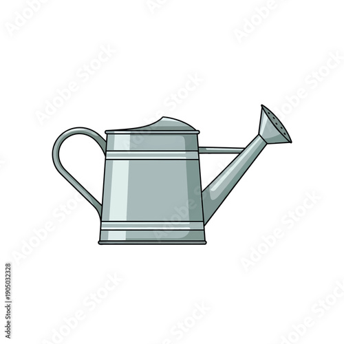 Classic Metal Watering Can for Garden and Plant Care.