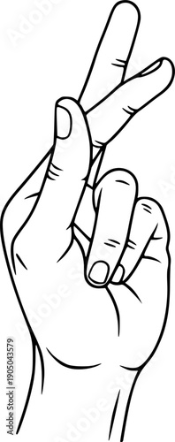 snapping fingers gesture, thin line web symbol on white background