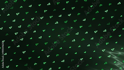 Green Digital Symbols Motion Graphic Background Loop
