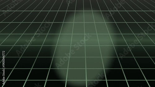 Green Grid Digital Landscape Futuristic SciFi Motion Graphic Loop
