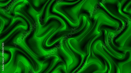 Green Glitter Liquid Motion Abstract Background Footage Loop